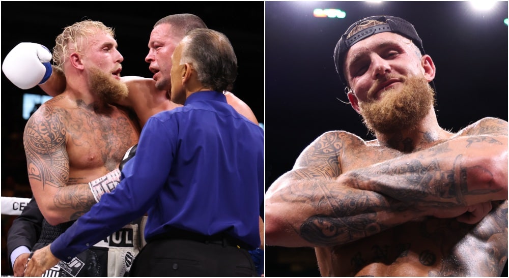 Nate Diaz Jake Paul (© Kevin Jairaj-USA TODAY Sports)