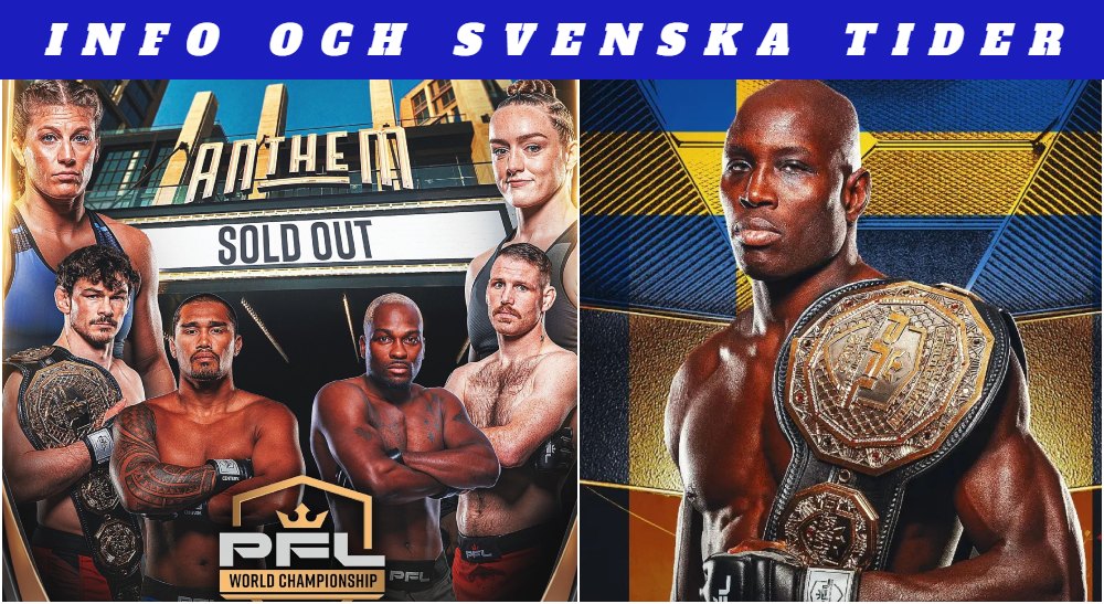 Sadibou Sy MMA MMAnytt PFL 10 matchkort svenska tider