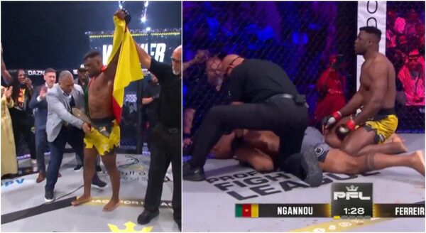 Francis Ngannou krossar Renan Ferreira i brutal PFL-seger