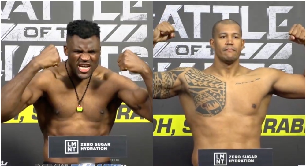 Francis Ngannou och Renan Ferreira.