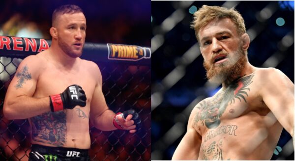 Justin Gaethje och Conor McGregor.