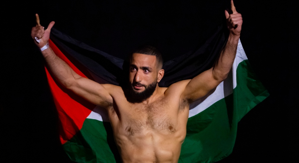 Belal Muhammad uppmanar UFC att återinföra palestinska flaggan